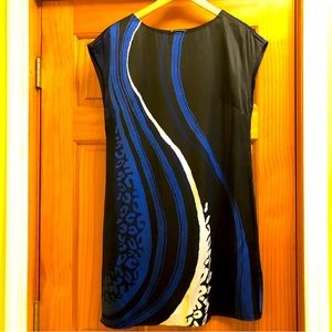 ELLIE TAHARI Silk Pattern Shift Tunic Dress - Size Small / Party Cocktail Dress